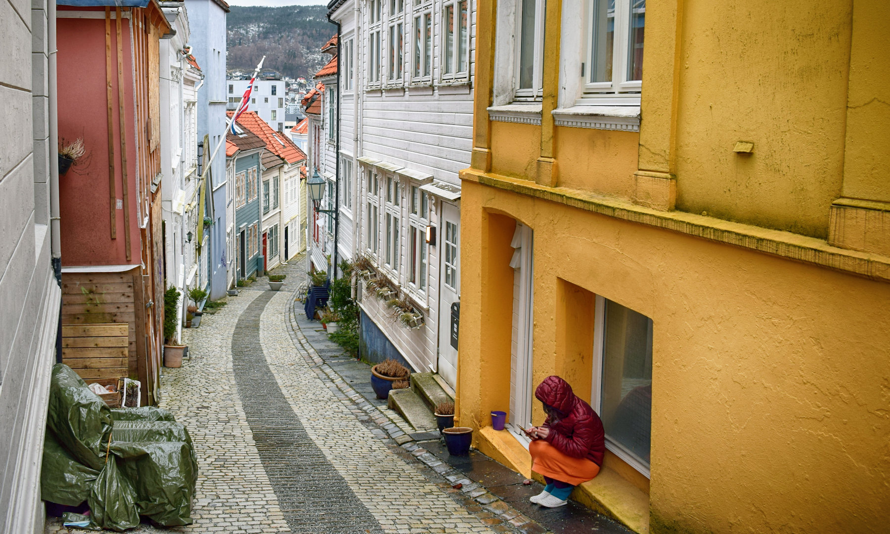 Altre case multicolori a Bergen