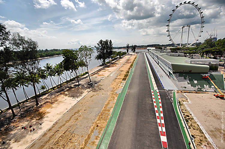 Circuito di Formula 1 di Singapore, traguardo, due mesi dopo la gara