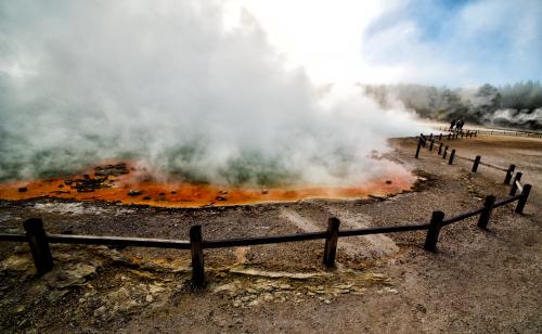 Ci svegliammo a Rotorua, ammirammo le case vicino