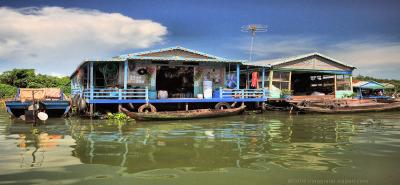 Case galleggianti sul lago Tonle' Sap
