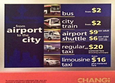 Tariffe taxi al Changi Airport di Singapore