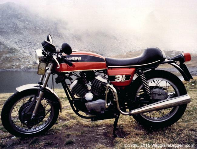 Moto Morini 3 1/2 al Nivolet, anno 1989