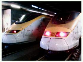 Due treni TGV alla stazione Bruxelles