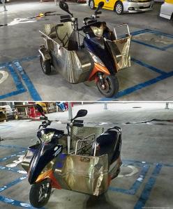 È uno scooter o un sidecar?