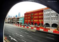 Case dai colori sgargianti a Chinatown, Singapore
